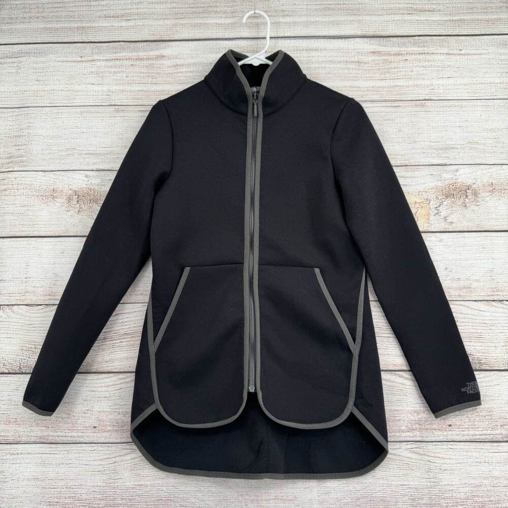 The North Face Thermal 3D Double Layer Fleece Full Zip Jacket Womens Small Black